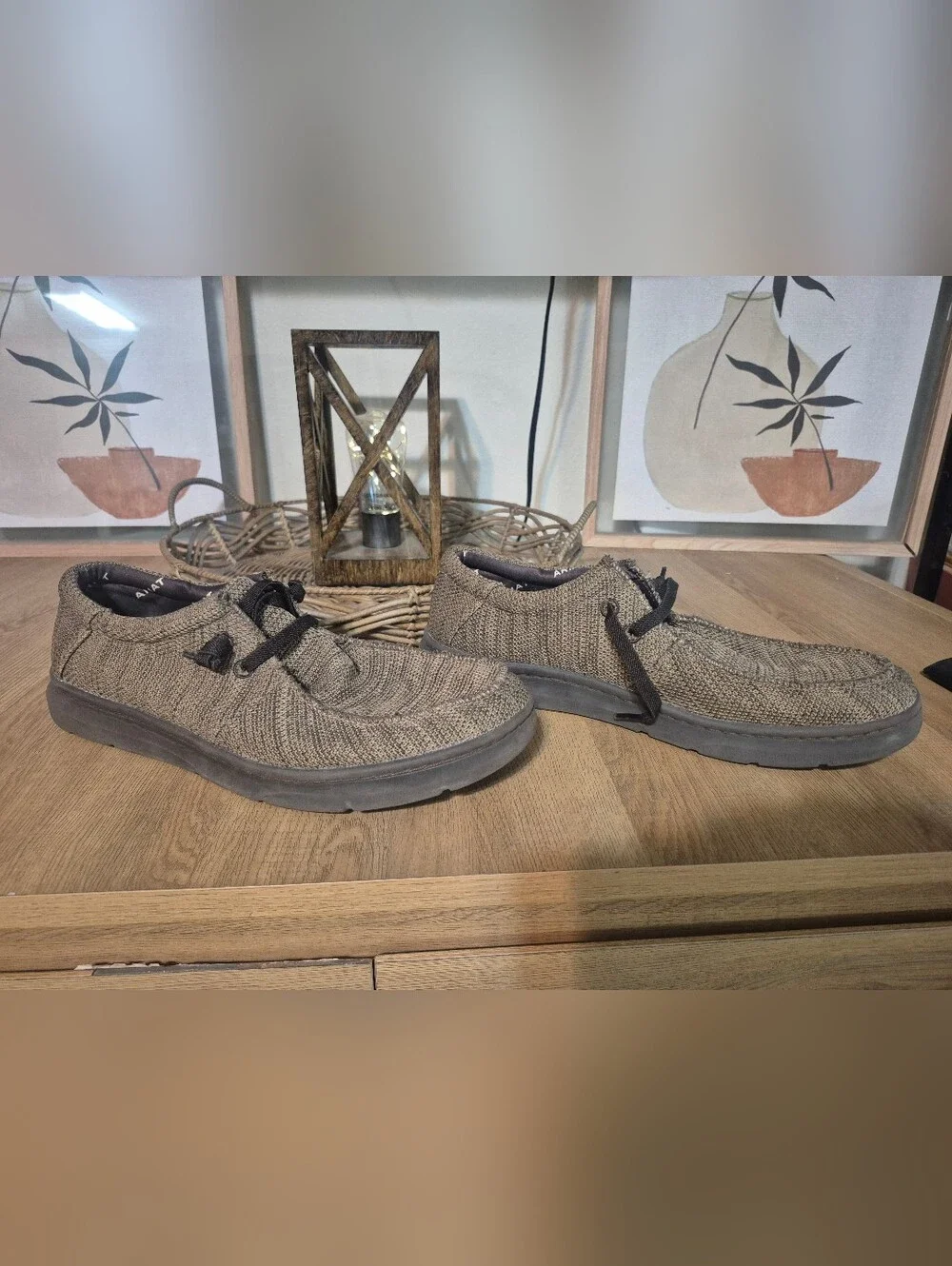 Ariat Olive Knit Slip-On Loafers